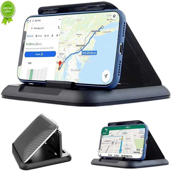 Painel de suporte para telefone novo de carro de 3 a 7 polegadas Clipe de telefone de fibra de carbono de fibra de carbono para iPhone XR XS Max GPS Stand