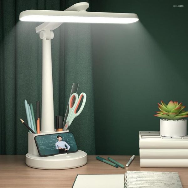 Lampade da tavolo Comoda lampada da scrivania Illuminazione pieghevole a risparmio energetico Touch Dimming Luce di lettura a LED