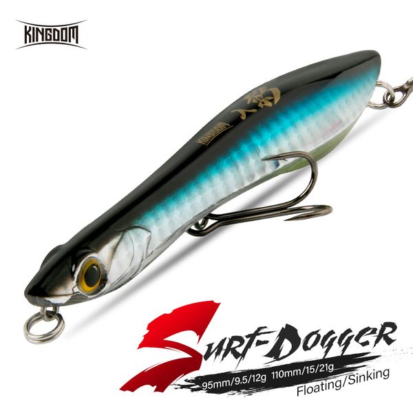 Baits Lures Kingdom schwimmende Bleistift-Angelköder, 95 mm, 110 mm, sinkender Hartköder für lange Würfe, Fischköder, Köderschwimmer für Hecht-Angelköder, 230516