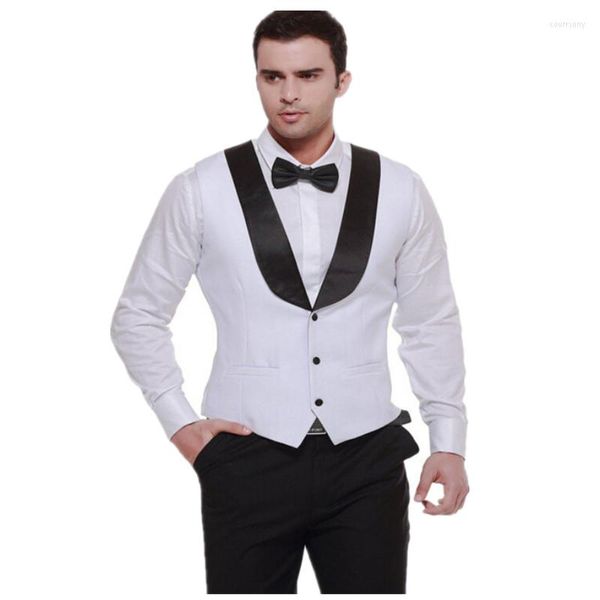 Мужские жилеты Классический формальный бизнес -жилет Slim Fit Pit Sust Tuxedo Balck Shable Lyfel Три кнопки