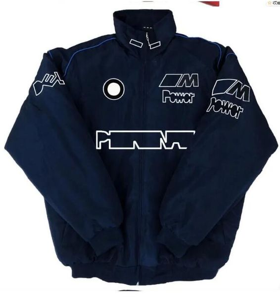 Спецодежда F1 Team Новая полностью вышитая гоночная хлопковая стеганая куртка с логотипом автомобиля Куртки с полной вышивкой Колледж Стиль Ретро мотоциклетные куртки F1