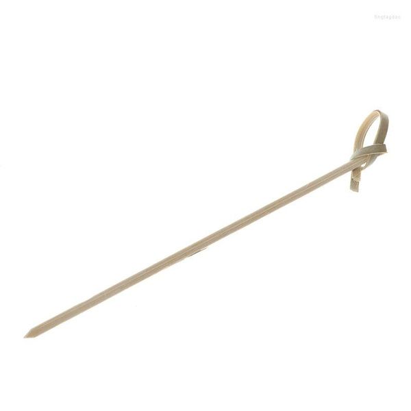 Utensilios para hornear pinchos anudados desechables 100 piezas comida barbacoa debe elegir aperitivos para Club Fancy Sticks Hold On Stick