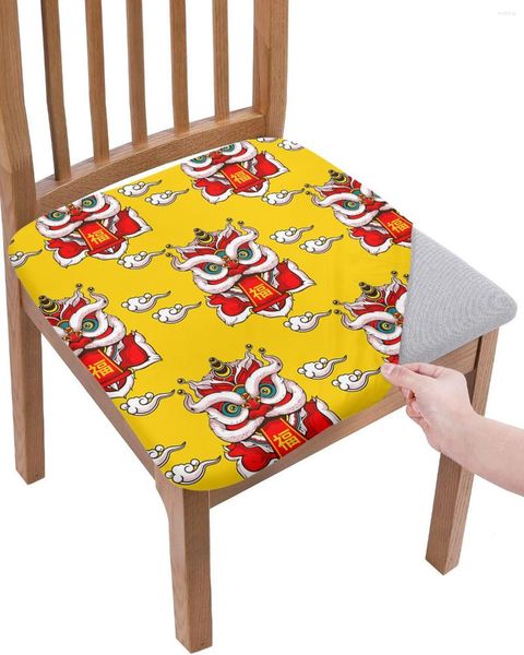 Крышка стулья китайский год картинки Lion Tancenseat Cushion Entching Cover Cover Covercovers для дома El Banquet Living Room