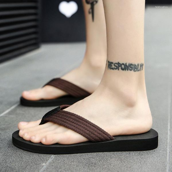 Hausschuhe Sommer Britische Flip-Flops Für Männer Koreanische Version Verschleißfeste Rutschfeste Clip Drag Strandschuhe Flut Lässige Sandalen