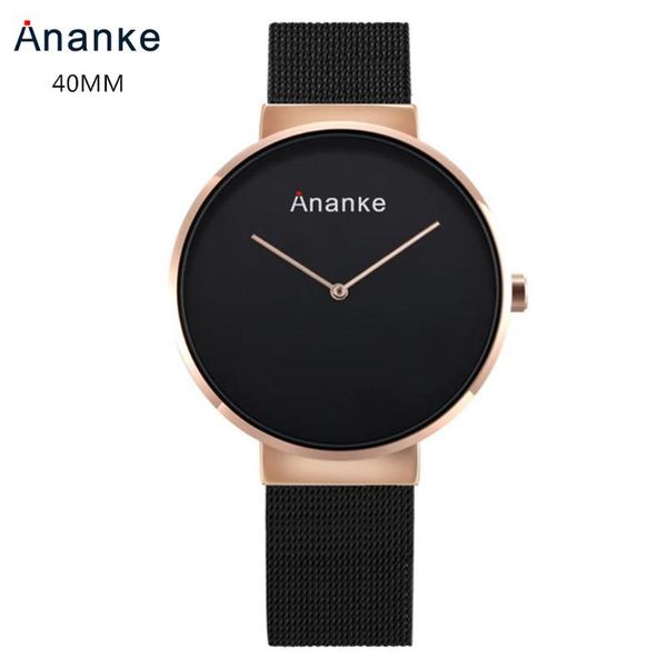 Avanadores de pulso Luxury Rose Gold Men Watches Simples Casual Casual de 7mm Cinturão Ultra-Tospo Impermeável Homem Quartz Movimento Japonês Zegarek Meski