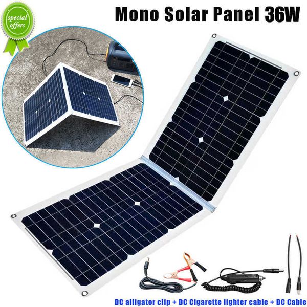 Nova bateria portátil do painel solar monocristalino dobrável para carro/ barco/ home painel à prova d'água