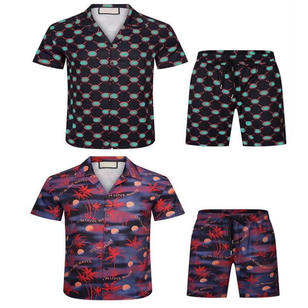 Camicie da uomo con stampa di fiori di tigre Camicie casual a maniche corte abbottonate Camicie hawaiane da spiaggia estive M-3XL