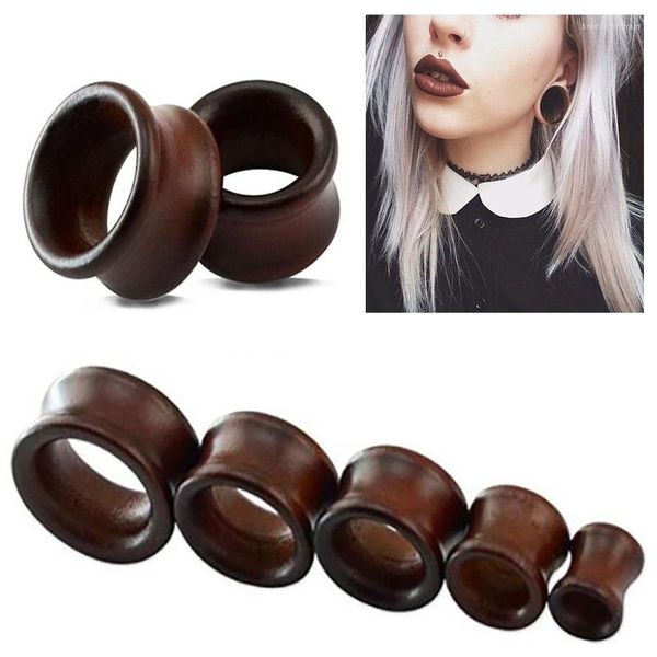 Çember Küpeler 1 PCS 8-20mm Fişler ve Tüneller Büyük Boyut Kulak Tüneli Sedye Ahşap Genişletici Erkekler Piercing Vücut