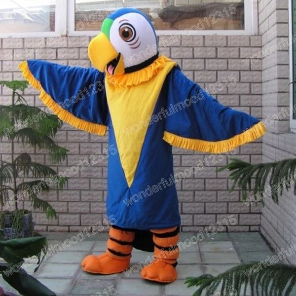 Performance Blue Parrot Mascot Costumes Carnival Hallowen Gifts Unisex Adults Fancy Party Games Outfit Holiday Outdoor Outfit Suit