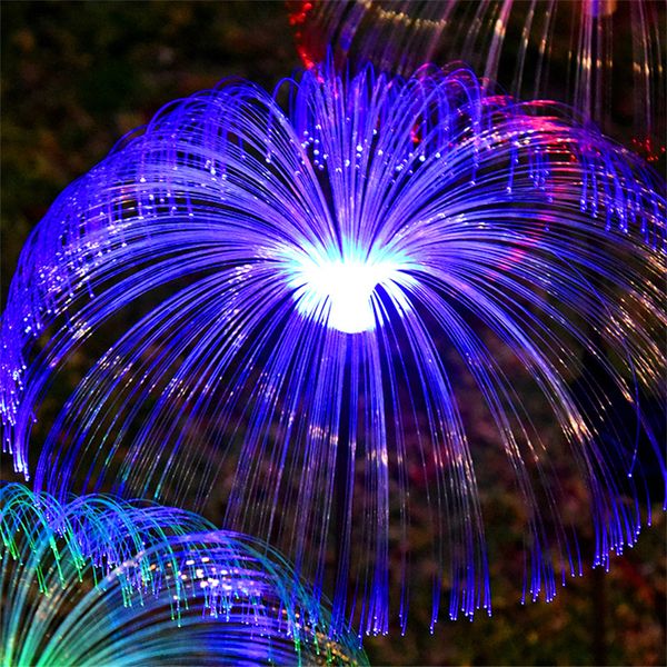 Luci solari da giardino Medusa per esterni Luci solari in fibra di led, luce da prato, Gradiente di colore Luce solare impermeabile per meduse per giardino/prato/patio/cortile/passerella