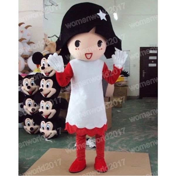 Halloween Girls Mascot Costume Simulação de desenho animado Roupas de caráters de caráter de adultos roupas de natal de natal vestido de fantasia para homens mulheres