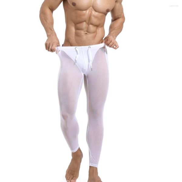 Erkek pantolon erkek taytlar, spor tozlukları koşan uzun fitness bisiklet naylon erkek sıkıştırma