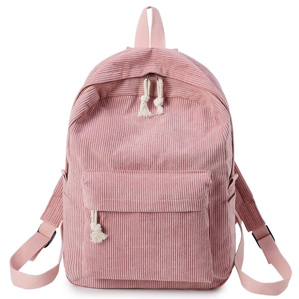 Rucksack Damen Rucksack Cord Design Schulrucksäcke für Mädchen im Teenageralter Schultasche Gestreifter Rucksack Reisetaschen Soulder Bag Mochila 230516