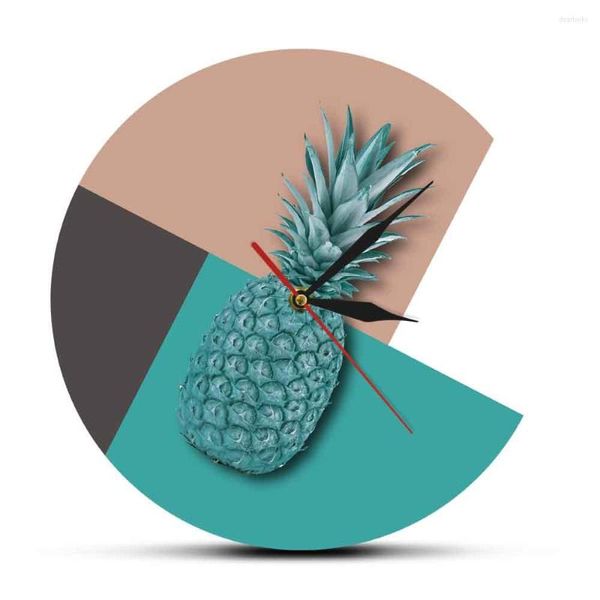 Wanduhren Ananas Nordic Fashion Style Acryl Hängeuhr Nähte Farbe Hintergrund Minimalistische Uhr Moderne Wohnkultur