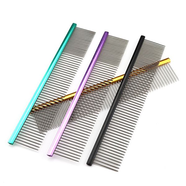 Собачья груминга Comb Brush Accessories Light Aluminum Pet 6 Colors Опционные профессиональные щенки уборка волос триммер