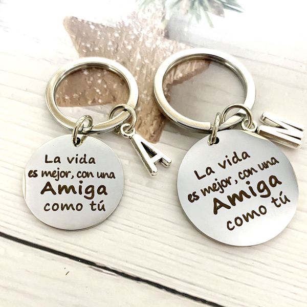 İspanyol kız arkadaşı anahtarlık en iyi arkadaş hediyesi, arkadaşlık anahtarlık, doğum günü hediyesi