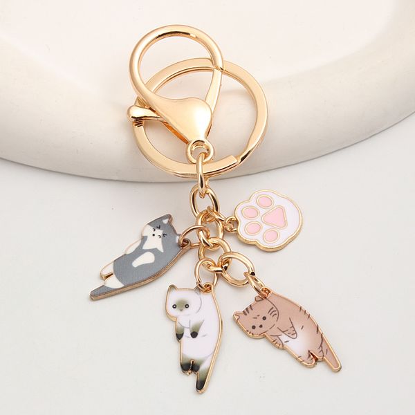 Kawaii Cat Catchain Pet Paw Ключ Кольцо животновод