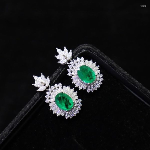 Orecchini pendenti Pirmiana arrivo S925 argento verde smeraldo colore CZ gemma gioielli moda donna regalo festa