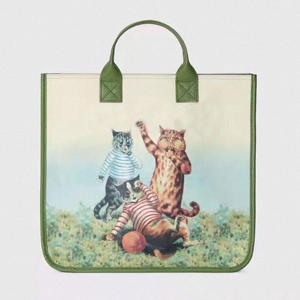 26 Color pequenas bolsas de moda dupla g infantil girl designer gato bola de sacola feminina canva mini bolsa de banana saco saco y1yc#