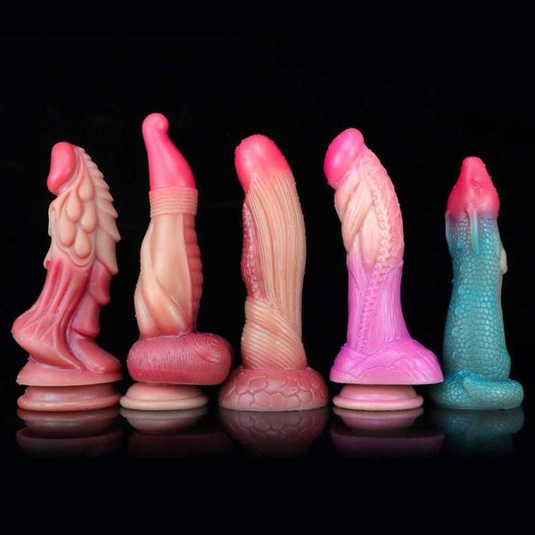 Vibratori Dildosex Toy Pene reale Dildo artificiali per le donne Dragon Dick Silicone Sex Shop Prodotti Realskin Plug anale Solo per adulti Orgasmo 1120