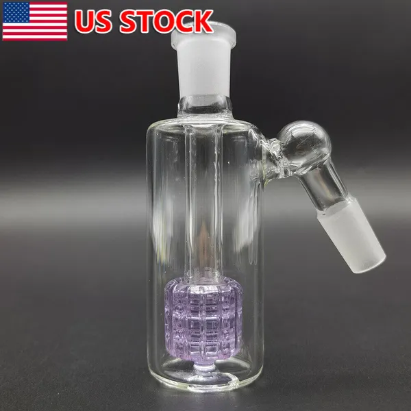 14mm 45 Gradi Vetro Cenere Catcher 45° Per Pipa ad Acqua Narghilè Ash Catcher Viola.