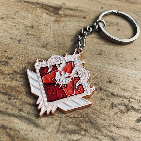 Клавки Apex Legends Game Metal Caychain Охота на море двойного молотка черепа логотип Keyring Car Accessories Pired