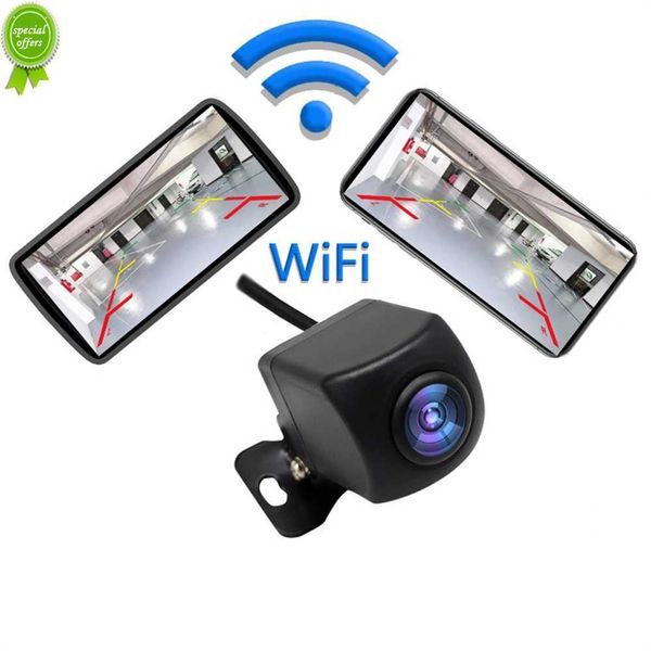 Yeni 1080p HD WiFi Araba Arka Görünümü Geri Ters Yukarı Park Monitörü Kamera Kiti Gecesi Evrensel Araba Kamera Yedek Kamera