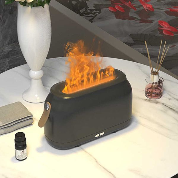 Tragbare Aroma Diffusor Simulation Flamme USB Ultraschall-luftbefeuchter Home Office Luftbefeuchter Aromatherapie Flamme Lampe Diffusor