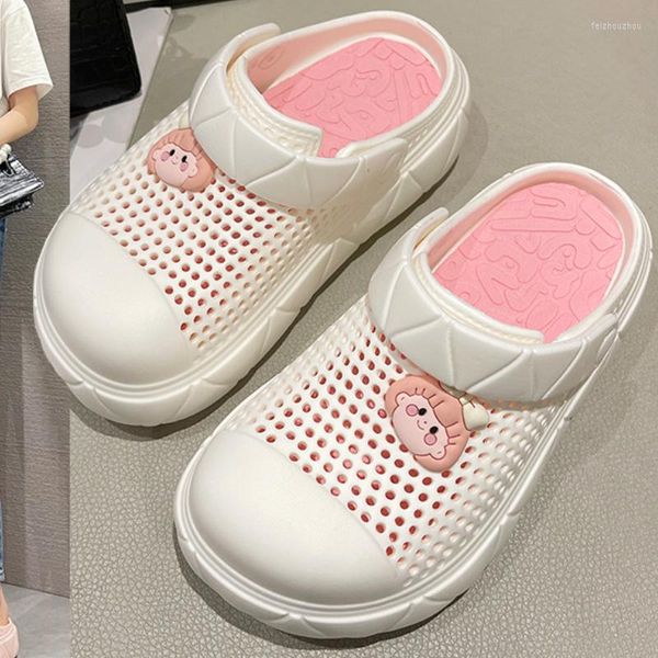 Pantofole Moda Sandali estivi per donna Scarpe con plateau fondo spesso EVA Scarpe da ginnastica da spiaggia con foro carino Acqua ad asciugatura rapida