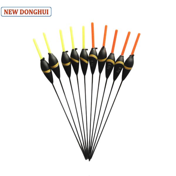 Рыбацкие аксессуары Donghui 10pcs/лото рыбацкая рыбалка Float Float Flucber Fluctuator 0,5 г/1,0 г/2,0 ГБУБИОЙСКИ