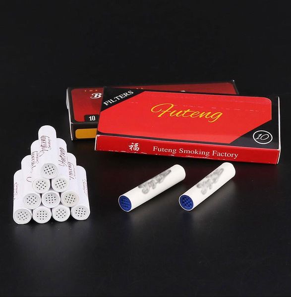 Tubos de fumar 9mm Cartucho de filtro de carbono ativado, tubo, conjunto de cigarros, lâmina direta de tabaco, conjunto completo de acessórios