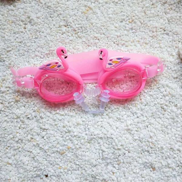 Óculos Novo Design Design Sile Ajustável Crianças Nadar Goggles Crianças adoráveis ​​cisnes nado de natação menino menina colorida colorida copos de natação P230516