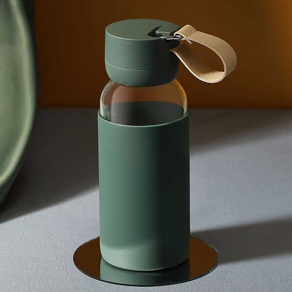 Tazze da tè Fragola vita vetro estate studentessa silicone creativo tazza d'acqua moda tazza portatile monostrato regalo