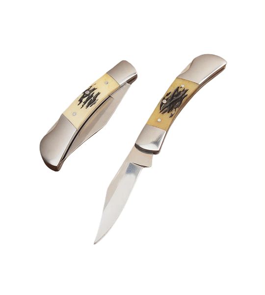 OFERTA ESPECIAL G2051 Pocket Dolding Knife D2 Cetina de aço/alça de buzina de veado Campo de campanha ao ar livre EDC Knives