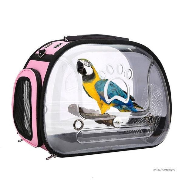 s Backpack de pássaro respirável Mochila portátil Parrot transparente CAGA PET CAGA DE VIAGEM CAGA GRANDE PARTROS ANTIGOS DE CASA OUTIVA 230516