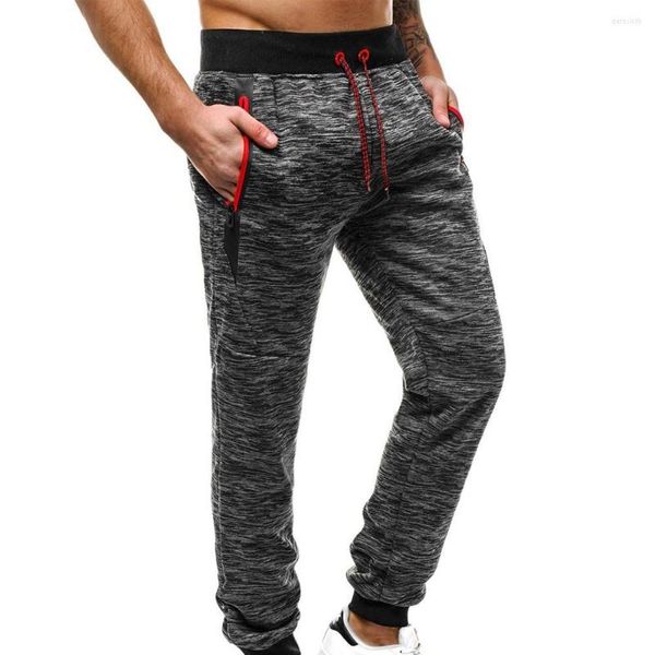 Calça masculina homens da cintura amarrada as calças esportes pano casual de floco de neve casual