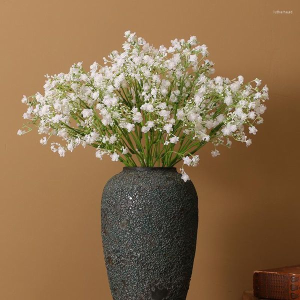 Fiori decorativi Artificiale Gypsophila Paniculata Plastica morbida Fiore finto Bouquet da sposa Decorazione di nozze Disposizione della casa