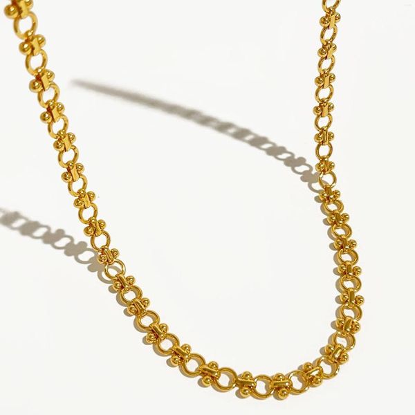 Цепи Peribox Fashion Заявление с твердым золотом толстого круга звена Колье для женских ювелирных украшений.
