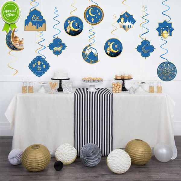 12pcs iftar charme 2023 Pingente de decoração em casa do Ramadã Iftar Islâmico Muslim Holiday Party Supplies