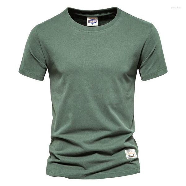 T-shirt da uomo T-shirt da uomo in cotone estivo Wihte Fashion Casual manica corta O-Collo per uomo Qualità Tops Tees Abbigliamento di base Nero