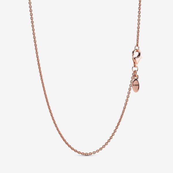 925 Sterling Silber Moments Designer Halsketten Schlüsselbein Ankerkette Halskette für Frauen DIY Fit Pandoras Charms Blumenanhänger