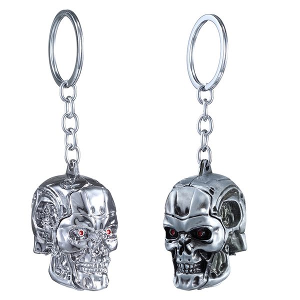 Terminator Skull Head Men Men Men Women Fashion Pendant Keyring Jewelry Car Ключевые аксессуары