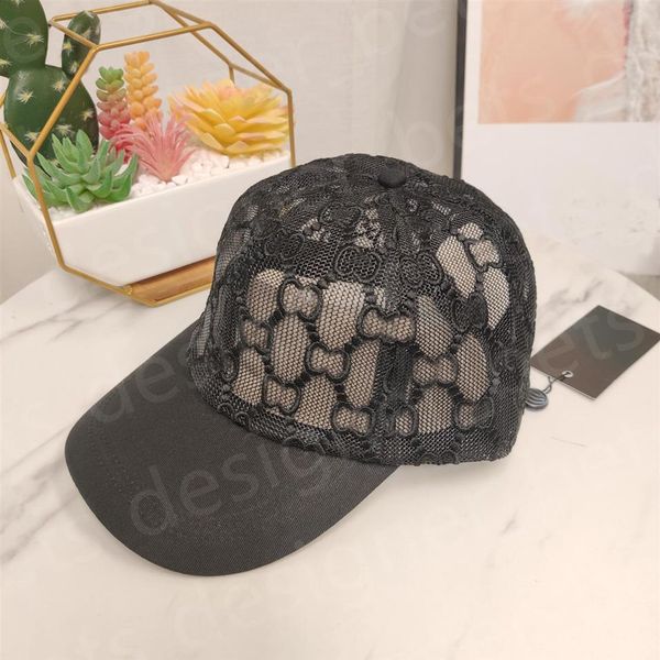 2021 Summer Fashion Hollow Out Design Hat Hat Brand Bonnet Designer Trucker Caps Men Mulheres Baseball Cap Wild Casual Ins Hats275D