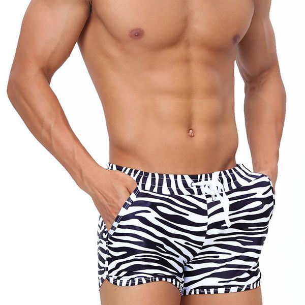 Costumi da bagno da uomo Costume da bagno con stampa zebrata Pantaloncini da boxer sexy da uomo con tasche per surf e sport da spiaggia Pantaloni da bagno Costume da bagno 230515