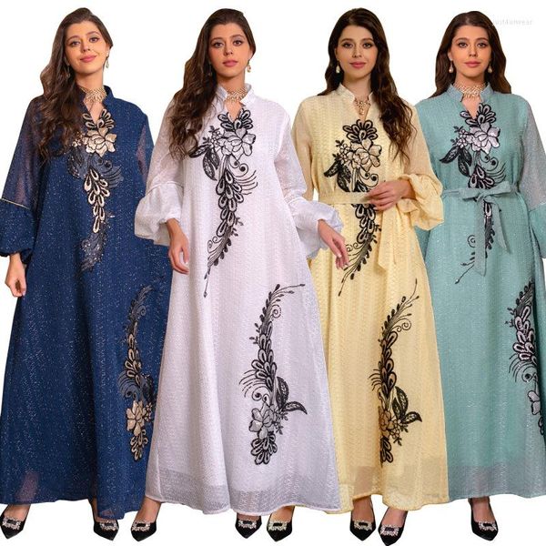 Casual Kleider Abayas Für Frauen Dubai Luxus Ramadan Muslim Mode Kleid Kaftan Marocain Hochzeit Party Anlässe Lange Djellaba Femme