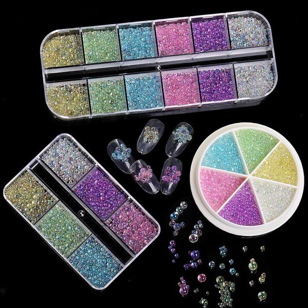 Nail Art Dekorationen 2023 Zubehör Acryl Nägel 3D Epoxidharz Teile 1 Box Blase Strass Material Charms Sommer Großhandel