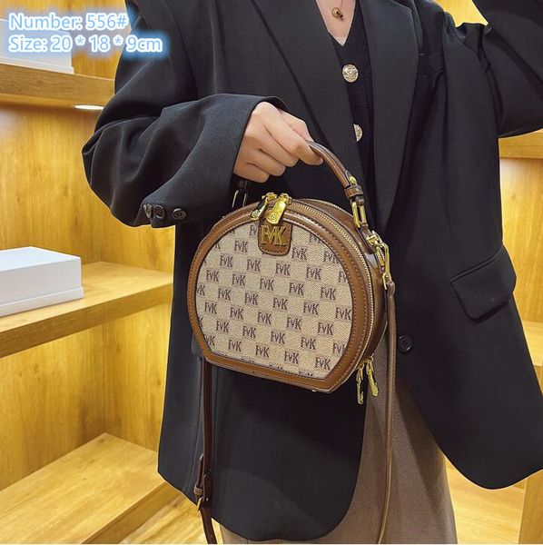 borsa a tracolla da donna all'ingrosso 2 colori moda di strada retrò borsa stampata carino piccolo tondo fresco moda cellulare portamonete lettere zaino stile occidentale