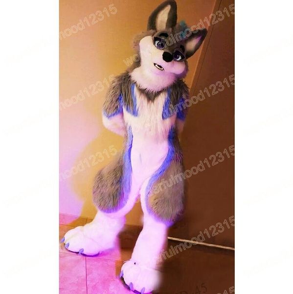 Performance Husky Fox Dog Mascot Costumes Carnival Hallowen Regali Unisex Adulti Fancy Party Games Outfit Holiday Outdoor Advertising Outfit Suit