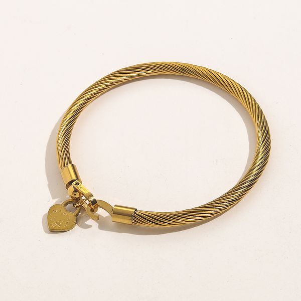 Классический дизайнерский браслет для ногтей браслетный браслет для женщин роскошные из нержавеющей стали браслет 18 тыс. Золотые подарки из браслет украшения оптом