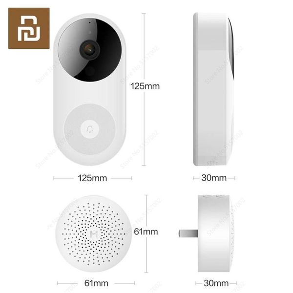 Accessori Xiaobai Smart Video Doorfell D1 Visual Intercom AI Face and PIR Movement Detection HD Night Vision Wireless Home Security Camera